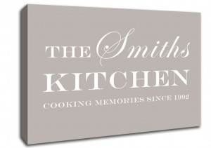 Show details for Kitchen Quote Your Family Name And Date Kitchen Beige