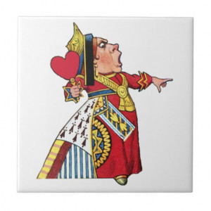 Queen of Hearts from Alice in Wonderland Ceramic Tile