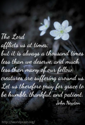 The Lord afflicts us at times