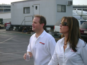 Kenny Wallace and his wife Image