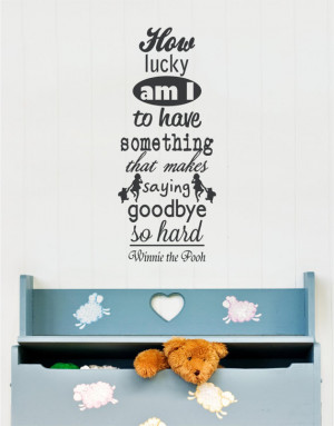 Winnie Pooh goodbye Vinyl Decor Wall Subway art Lettering Words Quotes ...