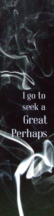 go to seek a Great Perhaps