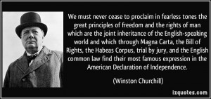 ... Bill of Rights, the Habeas Corpus, trial by jury, and the English