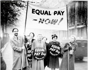 Equal Pay For Women Women petitioning for equal