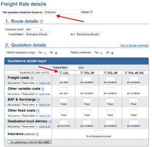 How can I upload a Freight quotation