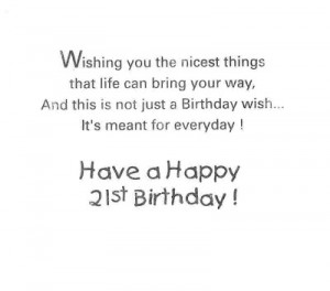 21st Birthday Card Twenty First Birthday Cards 21st Birthday Greeting ...