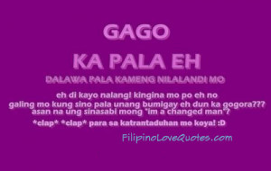 Gago ka pala eh dalawa pala kameng nilalandi mo eh di kayo nalang ...