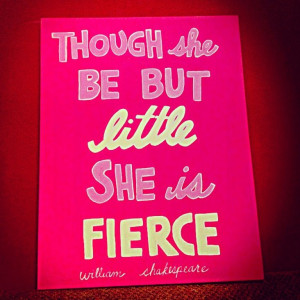 Wonderful Shakespeare quote for little girl's room or nursery.