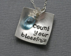 Count Your Blessings Necklace - Personalized Mothers Necklace - Hand ...