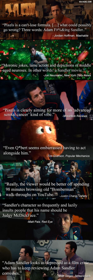 Review quotes for Adam Sandler's 