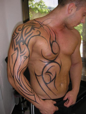 Tribal Tattoos for Men arm chest