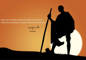Wallpaper: amazing quotes of Gandhi Jayanti hd wallpaper
