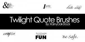 Twilight Quote Brushes by RainyDoll-Stock
