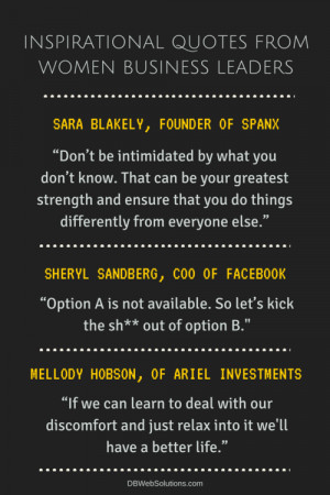 Inspirational Quotes From Women Business Leaders