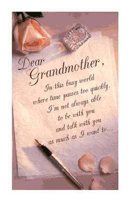 printable card: Dear Grandmother... greeting card