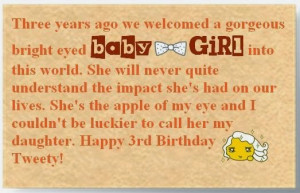 ... Gorgeous Bright Eyed Baby Girl Into This World - Birthday Quote