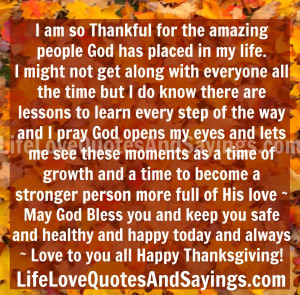 AM Thankful You Quotes