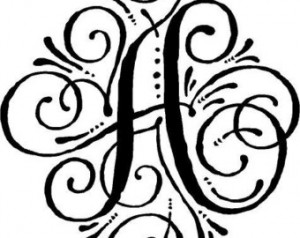 ... initial 22x26Swirl Vinyl Wall Lettering Words Quotes Decals Art Custom