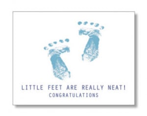 CONGRATULATIONS NEW BABY card. Little Feet are Neat card for a ...