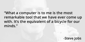 love the comparison of a computer and a bicycle. These are 2 items I ...