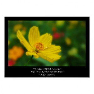 flora_photo_of_yellow_flower_with_quote_poster ...