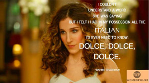 12 Carrie Bradshaw quotes on Fashion