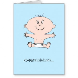 Congratulations Baby Boy Funny Greeting Card
