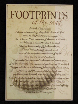 Quote About Footprints In The Sand