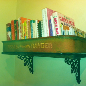 Old wagon, now my cookbook shelf. Happy cooking!Bookshelves, Bookshelf ...