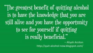 the greatest benefit of quitting alcohol