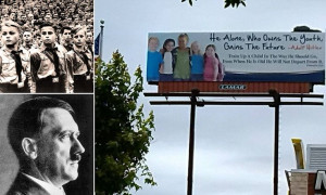 Church apologizes after youth ministries billboard uses a Hitler quote ...