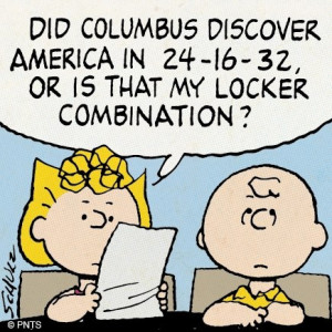 charlie brown and sally columbus day.