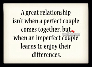 ... perfect couple comes together, but when an imperfect couple learns to