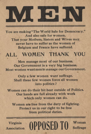 Anti-Suffrage Movement.
