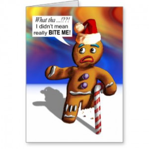 Bite Me Gingerbread Card