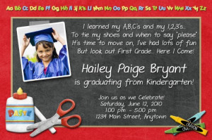 Custom Photo Kindergarten / Pre-School Graduation Invitation