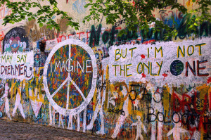 colorful, dreamer, imagine, john lennon, peace, quote, text