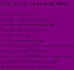 10 reasons to date a softball player Image