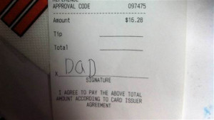 ... Pizza, but one customer's signature last week managed to melt her