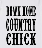Down Home Country Chick Yellow Country Western Southern Sayings Girls ...