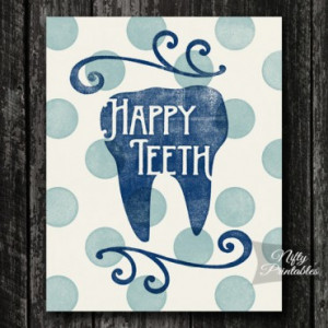 Dental Hygienists Chalkboard Dentist Print