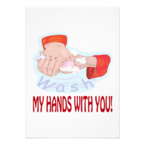 Wash My Hands With You Personalized Invitation