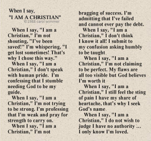 when i say i am a christian poem christianity photo 34038729 www ...