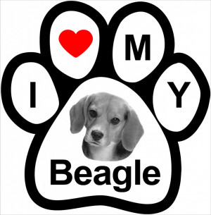 Love My Beagle Paw Print - Fundraising 4 Pets