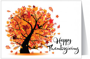 Traditional Leaves Thanksgiving Card