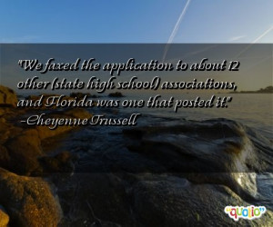 ... state high school ) associations, and Florida was one that posted it