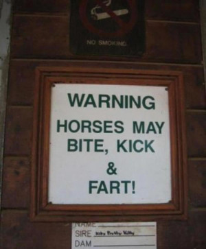 You might ignore a lot of warning signs but this is one you want to ...