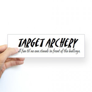 Archery Gifts > Archery Auto > Funny Target Archery Sticker (Bumper)