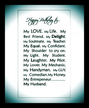 Happy Birthday to my Husband!Ideas, Happy Bday, Life, Husband Birthday ...