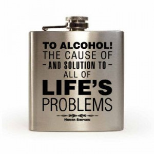 Homer Simpson laser engraved quote flask by TheChugLife on Etsy, $22 ...